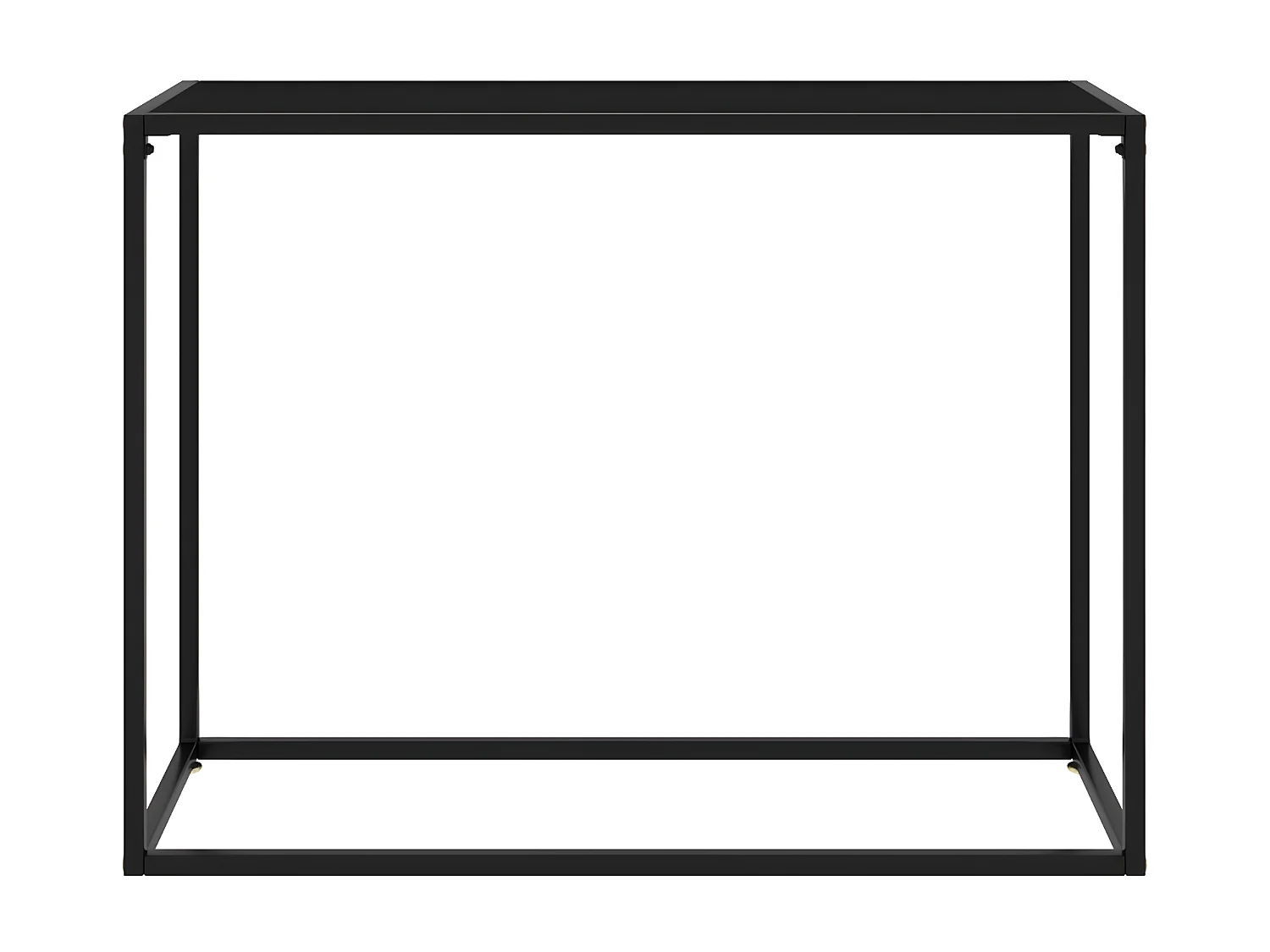 Table console Noir 100x35x75 Verre trempé 3
