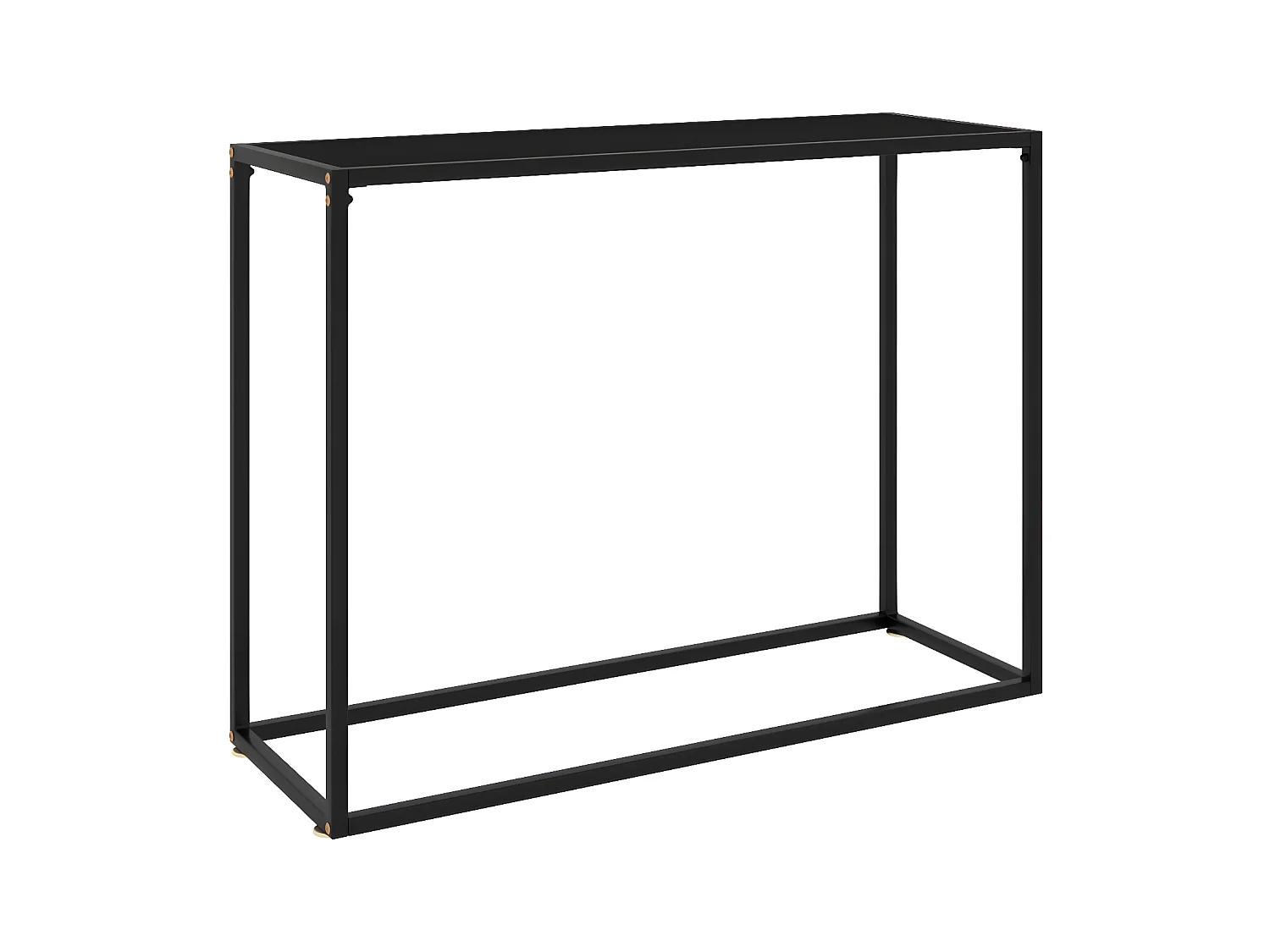 Table console Noir 100x35x75 Verre trempé 3