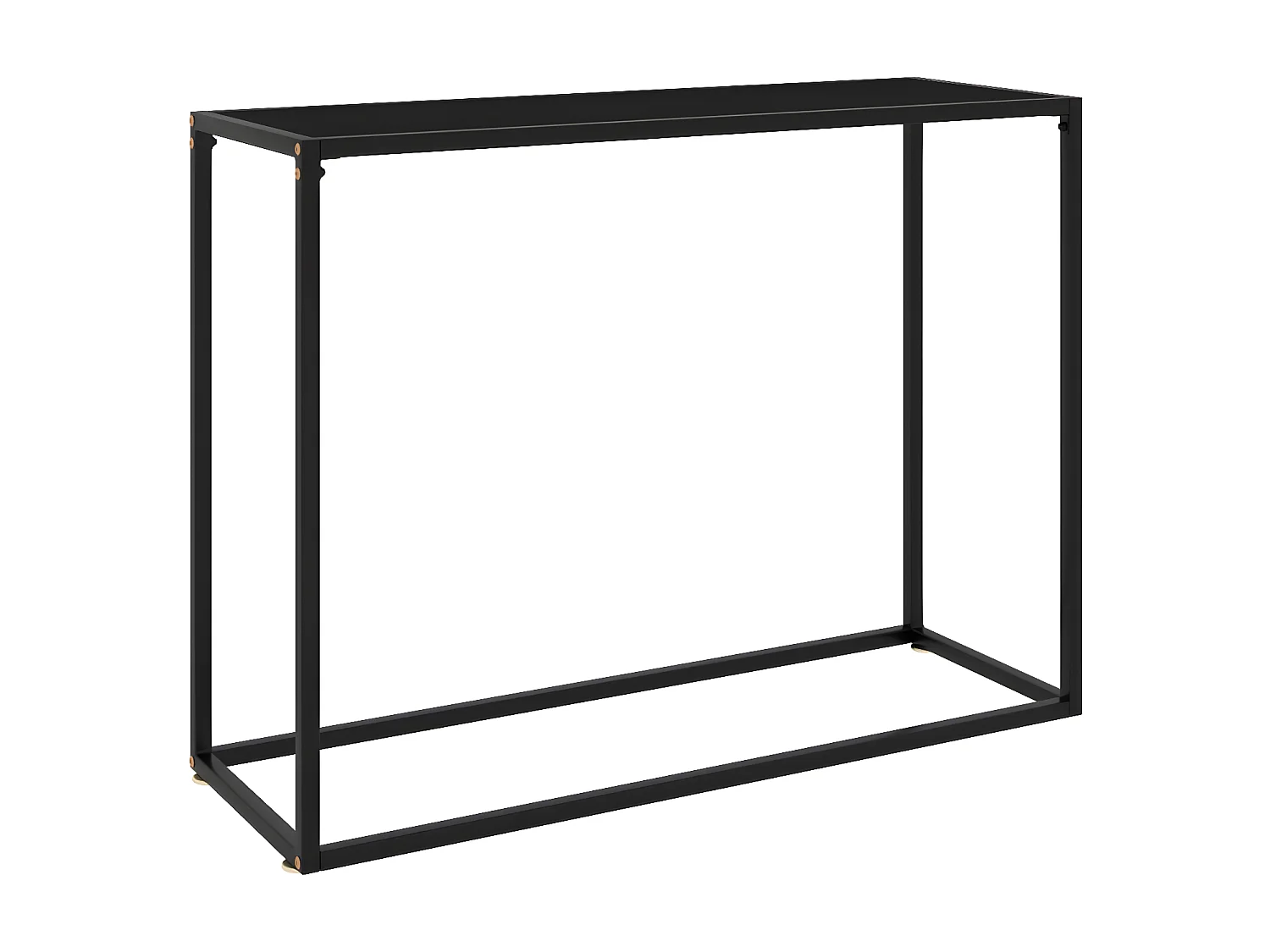 Table console Noir 100x35x75 Verre trempé 3