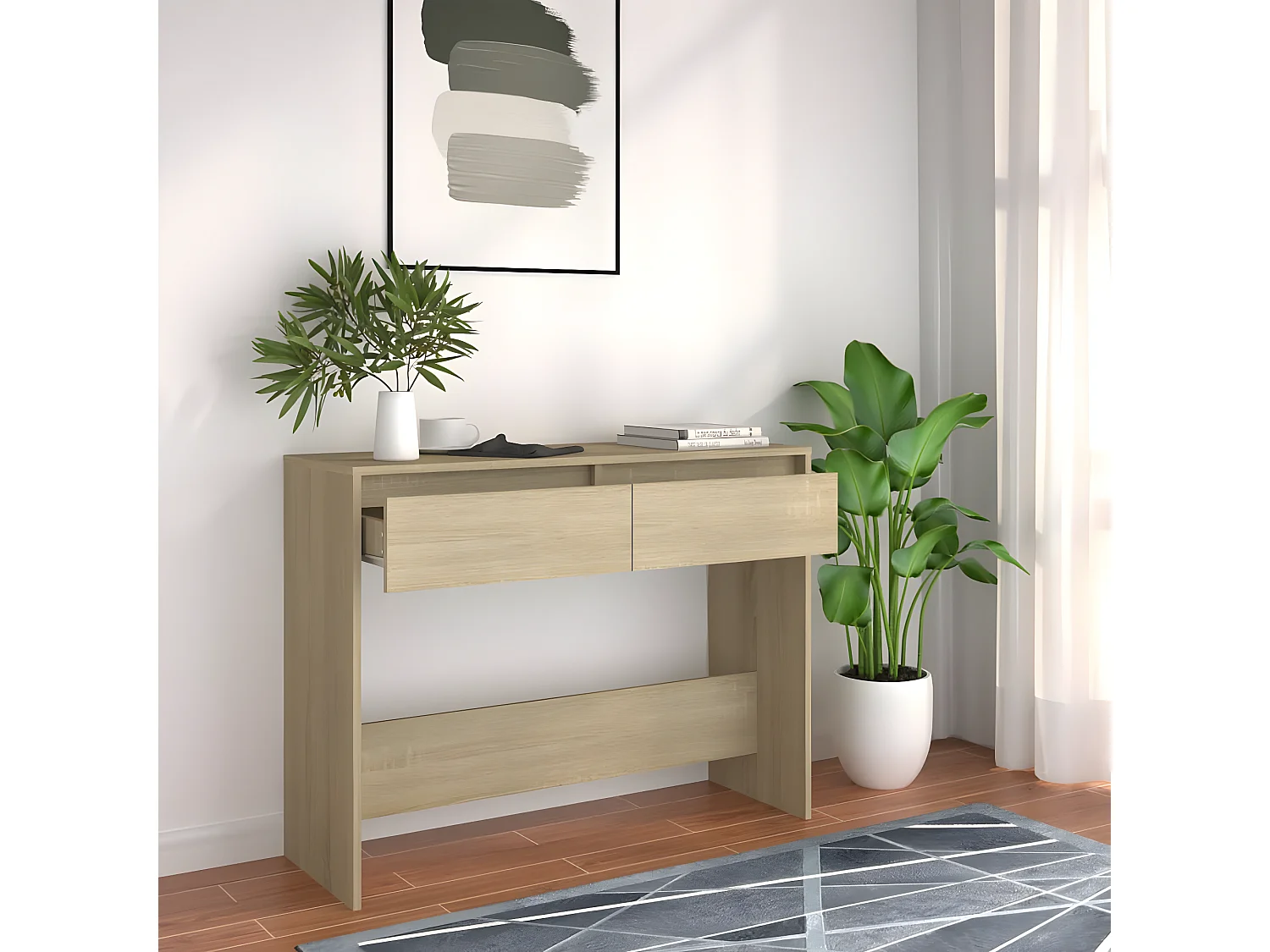 Table console Chêne sonoma 100x35x76,5