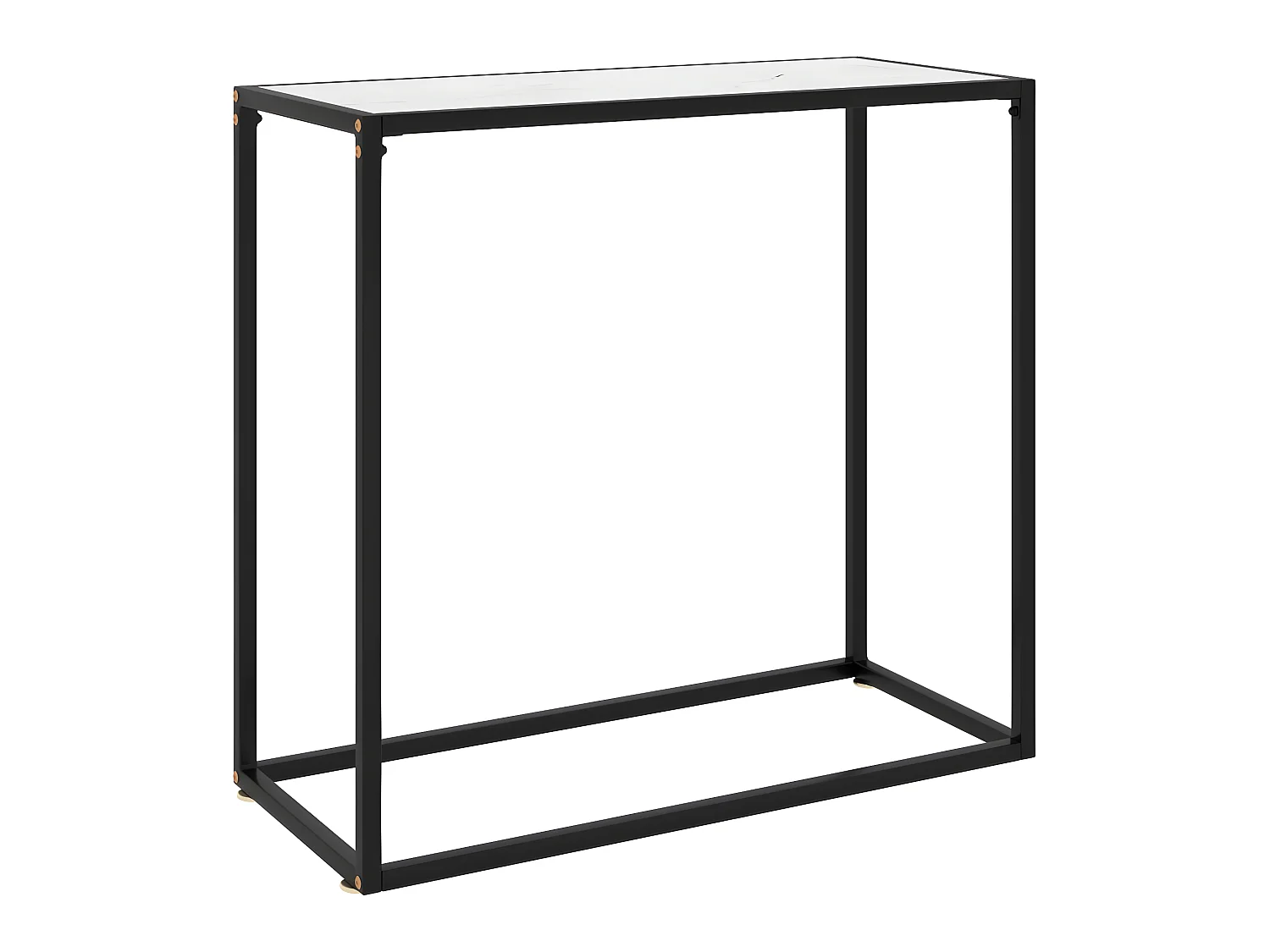 Table console Blanc 80x35x75 Verre trempé