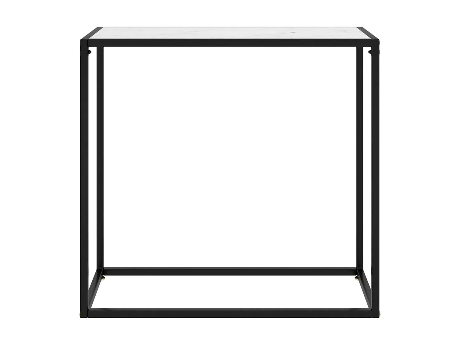 Table console Blanc 80x35x75 Verre trempé