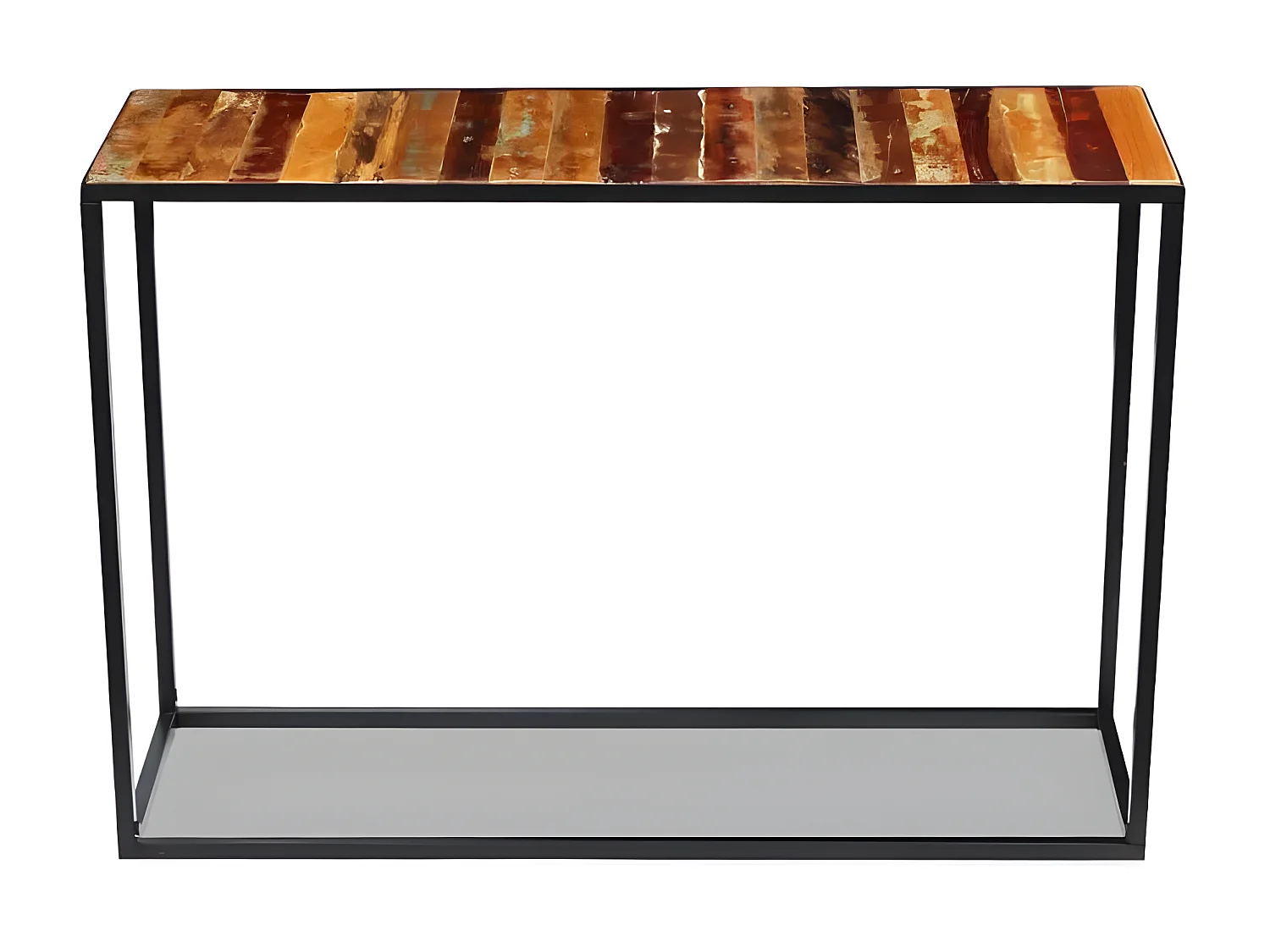 Console bois recyclé et métal noir Cloust