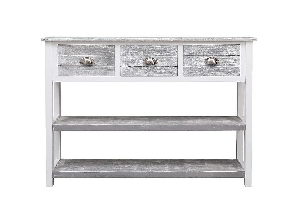 Console Gris antique 108x30x76 Bois de Paulownia massif