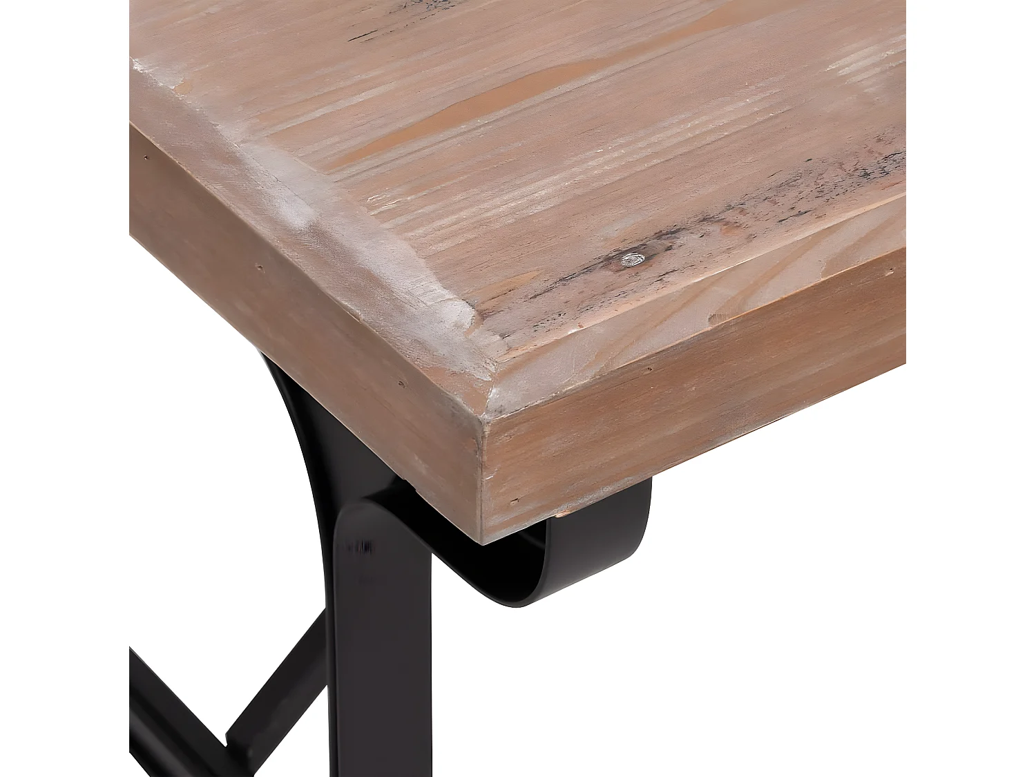 Console 110x65x82 Bois de sapin massif et fer