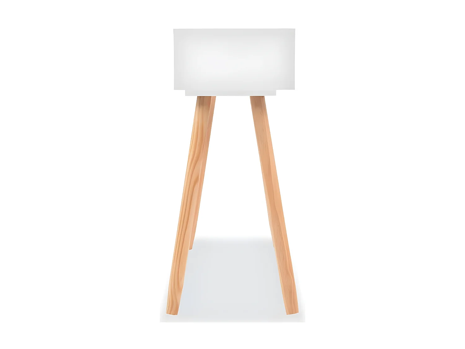 Console 1 tiroir bois blanc et pin massif clair Lain