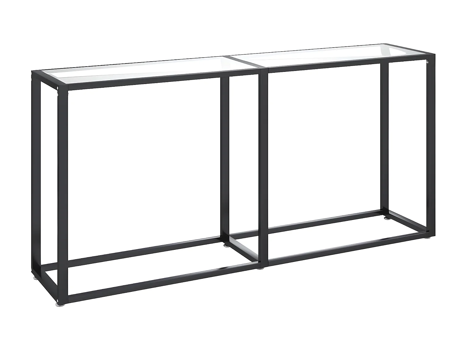 Table console Transparent 160x35x75,5 Verre trempé
