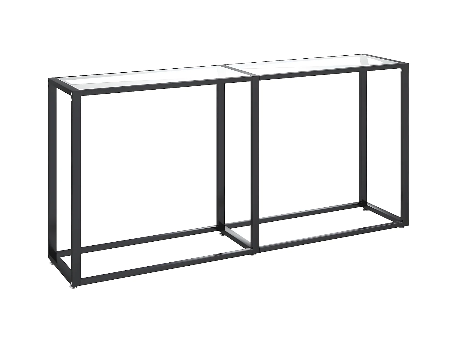 Table console Transparent 160x35x75,5 Verre trempé