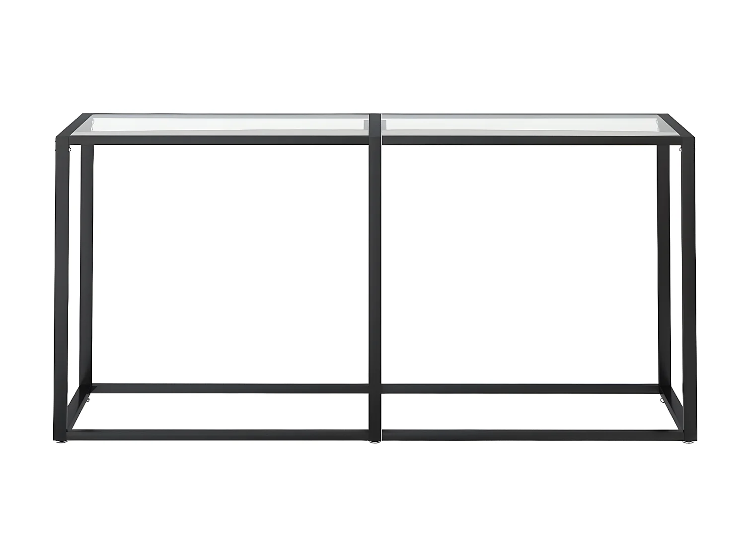 Table console Transparent 160x35x75,5 Verre trempé