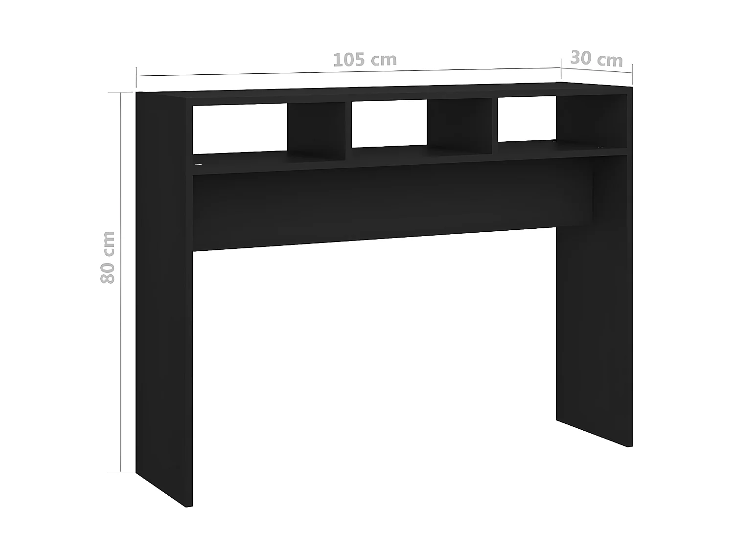 Table console Noir 105x30x80