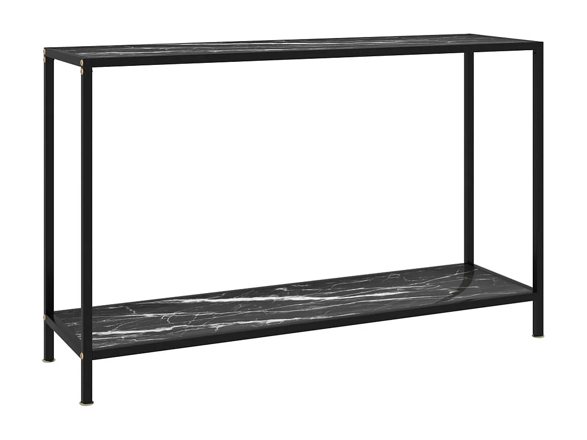 Table console Noir 120x35x75 Verre trempé 2