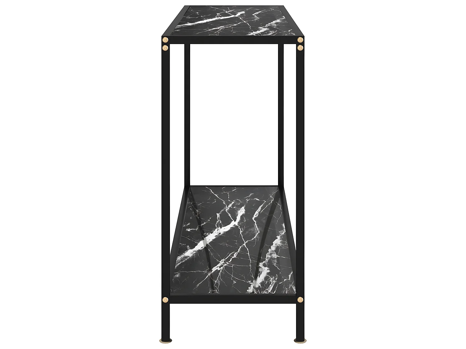 Table console Noir 120x35x75 Verre trempé 2