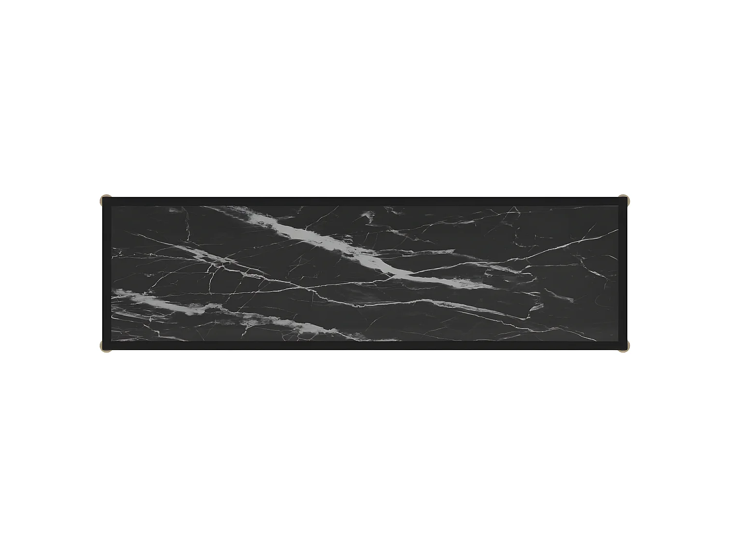 Table console Noir 120x35x75 Verre trempé 2