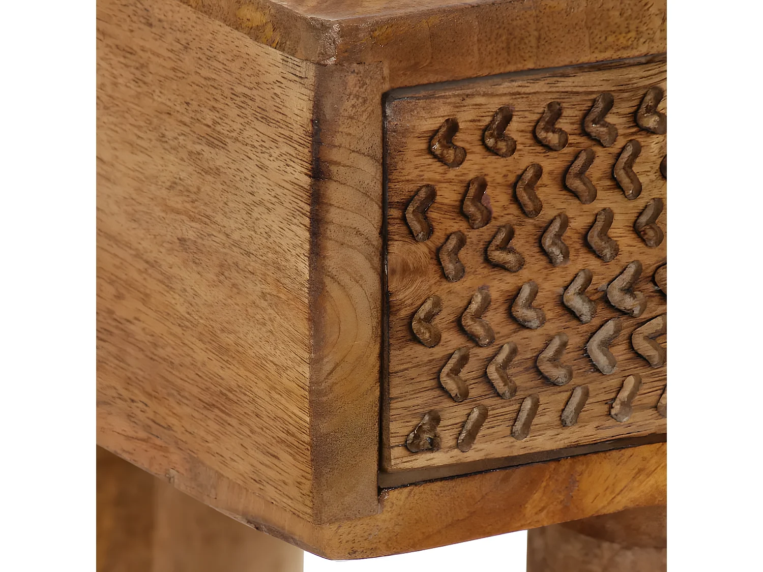 Console 3 tiroirs manguier massif foncé Grey