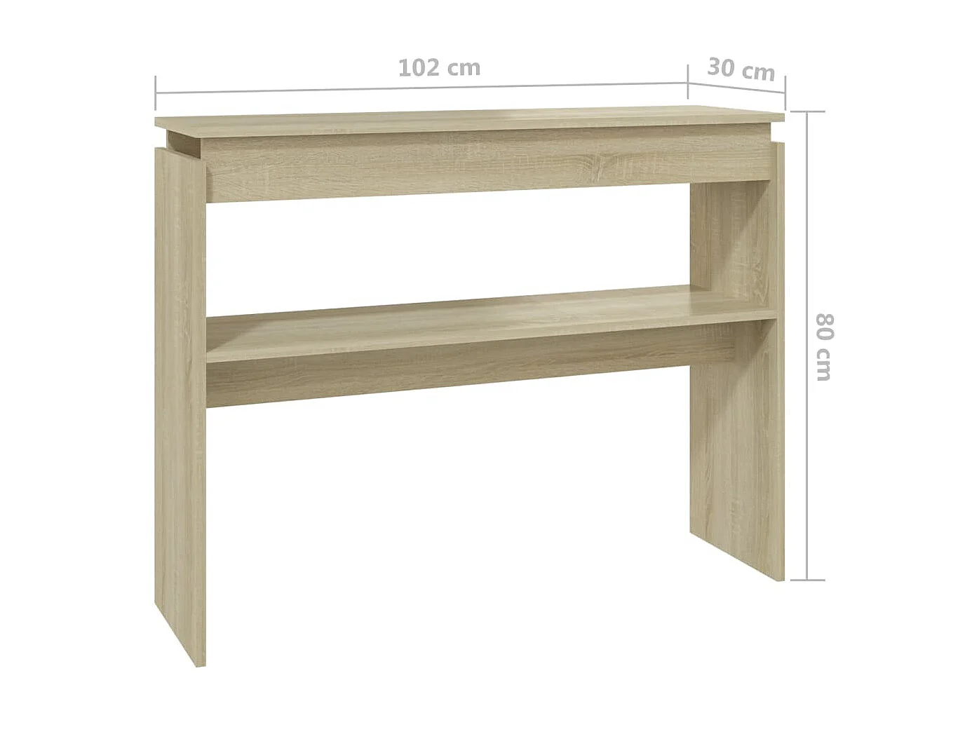 Console Chêne sonoma 102x30x80