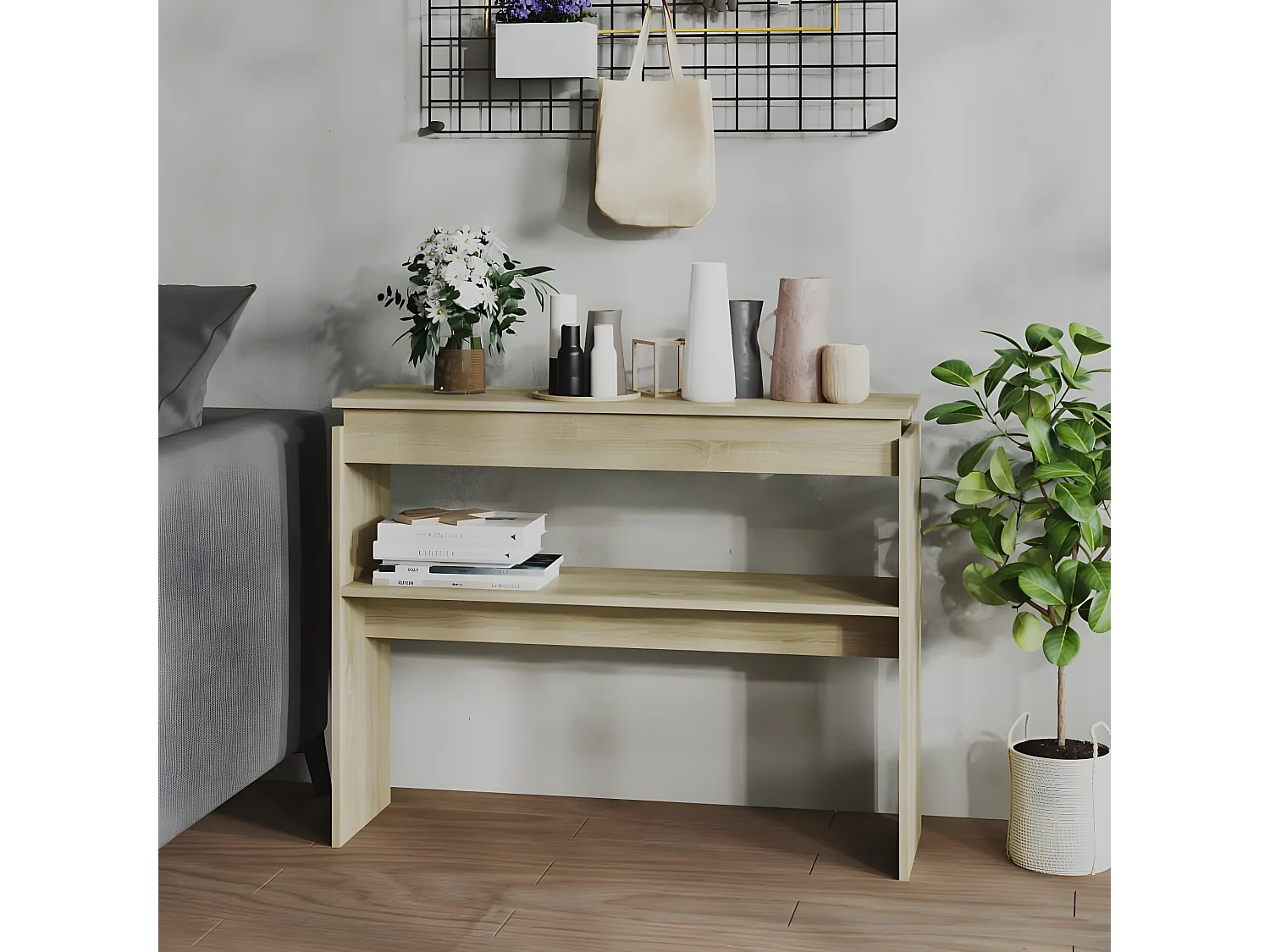 Console Chêne sonoma 102x30x80