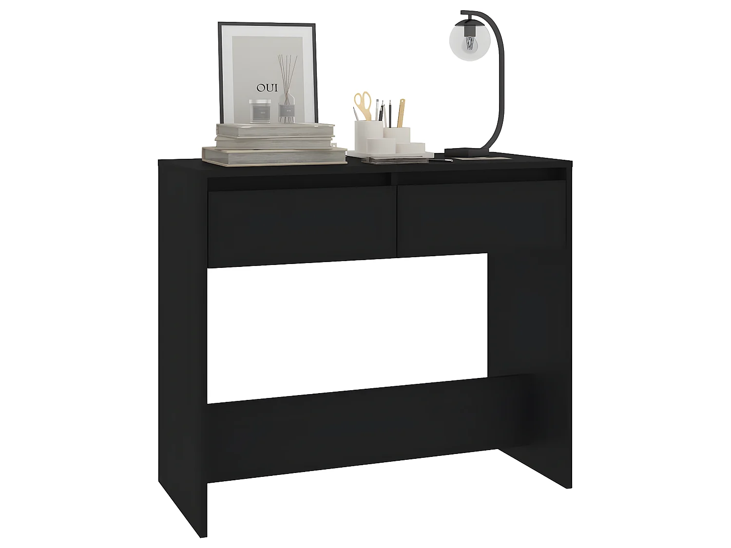Table console Noir 89x41x76,5 Acier
