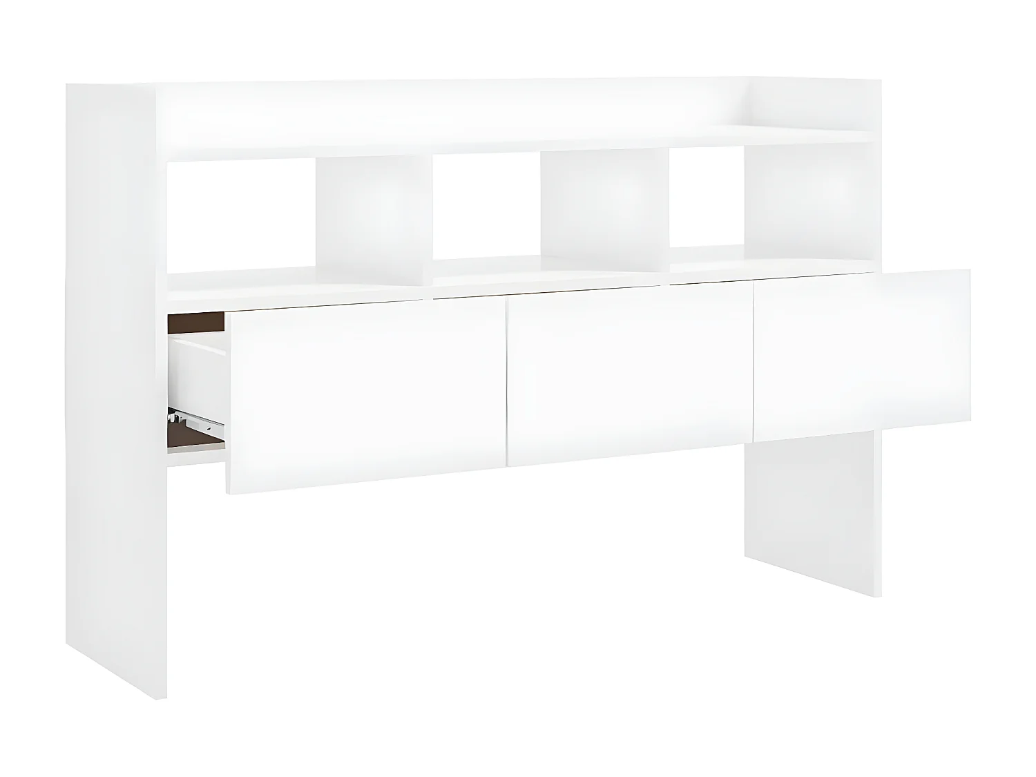 Console Blanc brillant 105x30x70