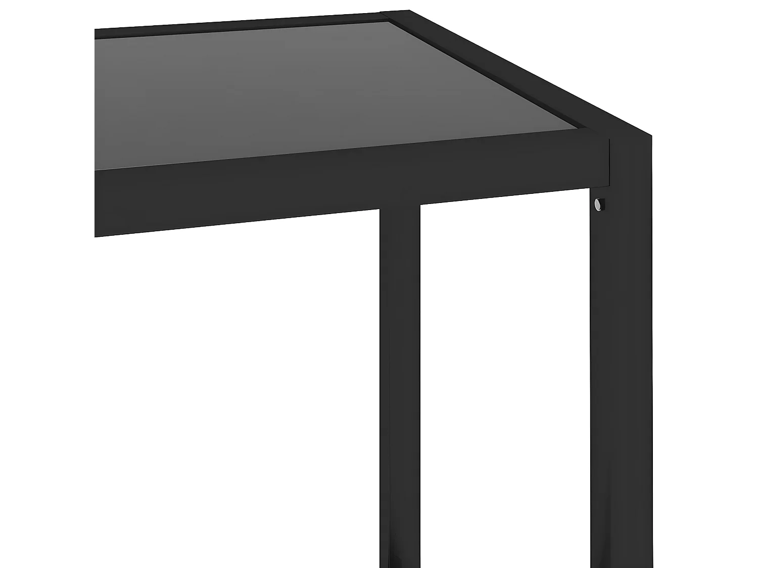 Table console Transparent et noir 100x36x90 Verre trempé