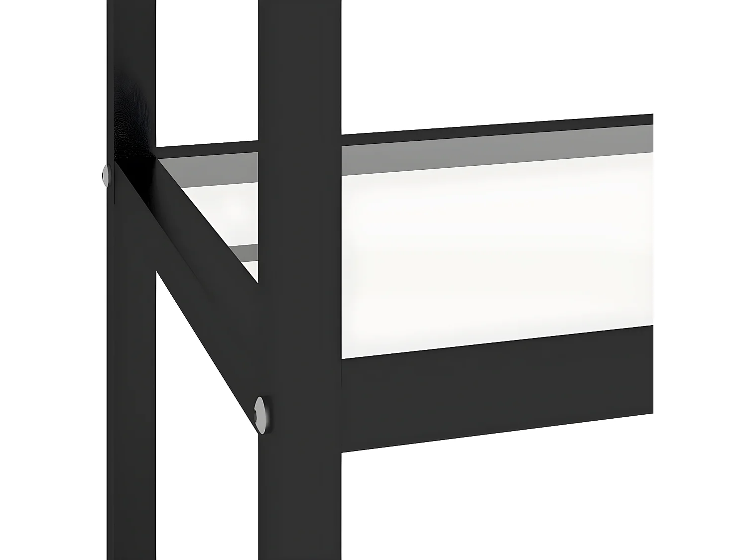 Table console Transparent et noir 100x36x90 Verre trempé