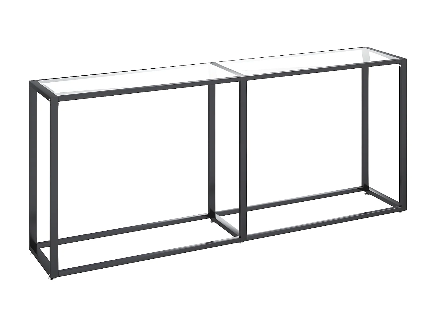 Table console Transparent 180x35x75,5 Verre trempé 2