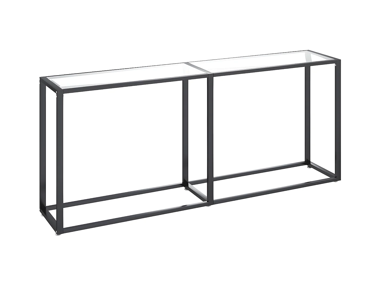 Table console Transparent 180x35x75,5 Verre trempé 2