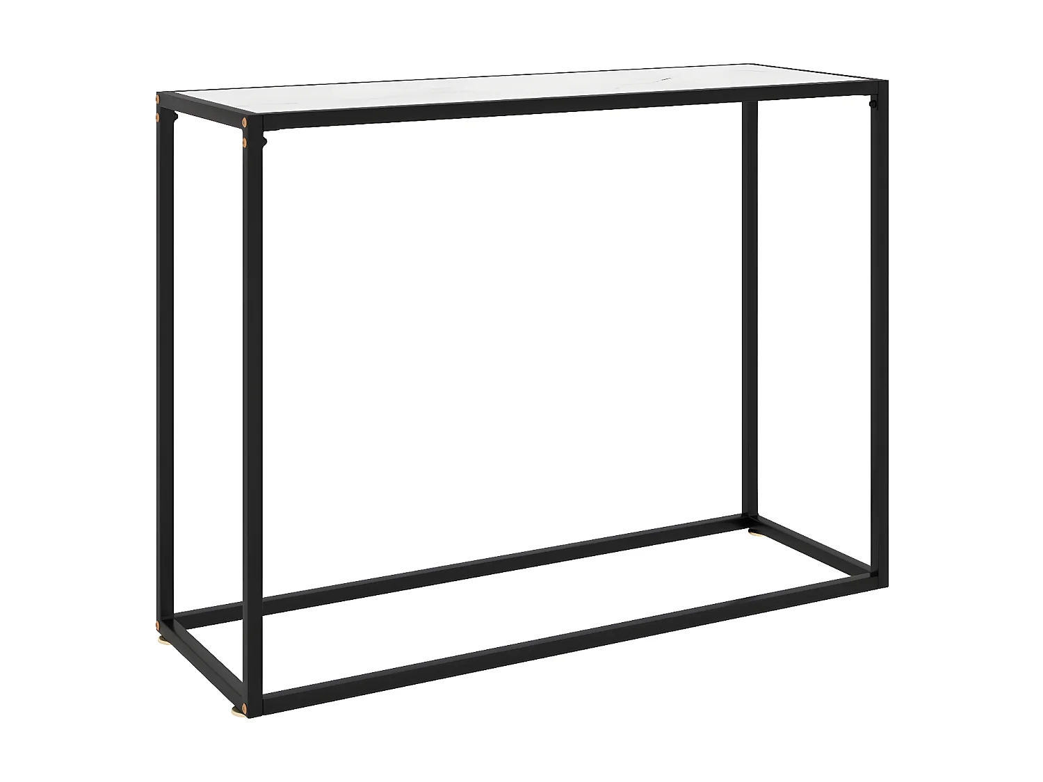 Table console Blanc 100x35x75 Verre trempé 2