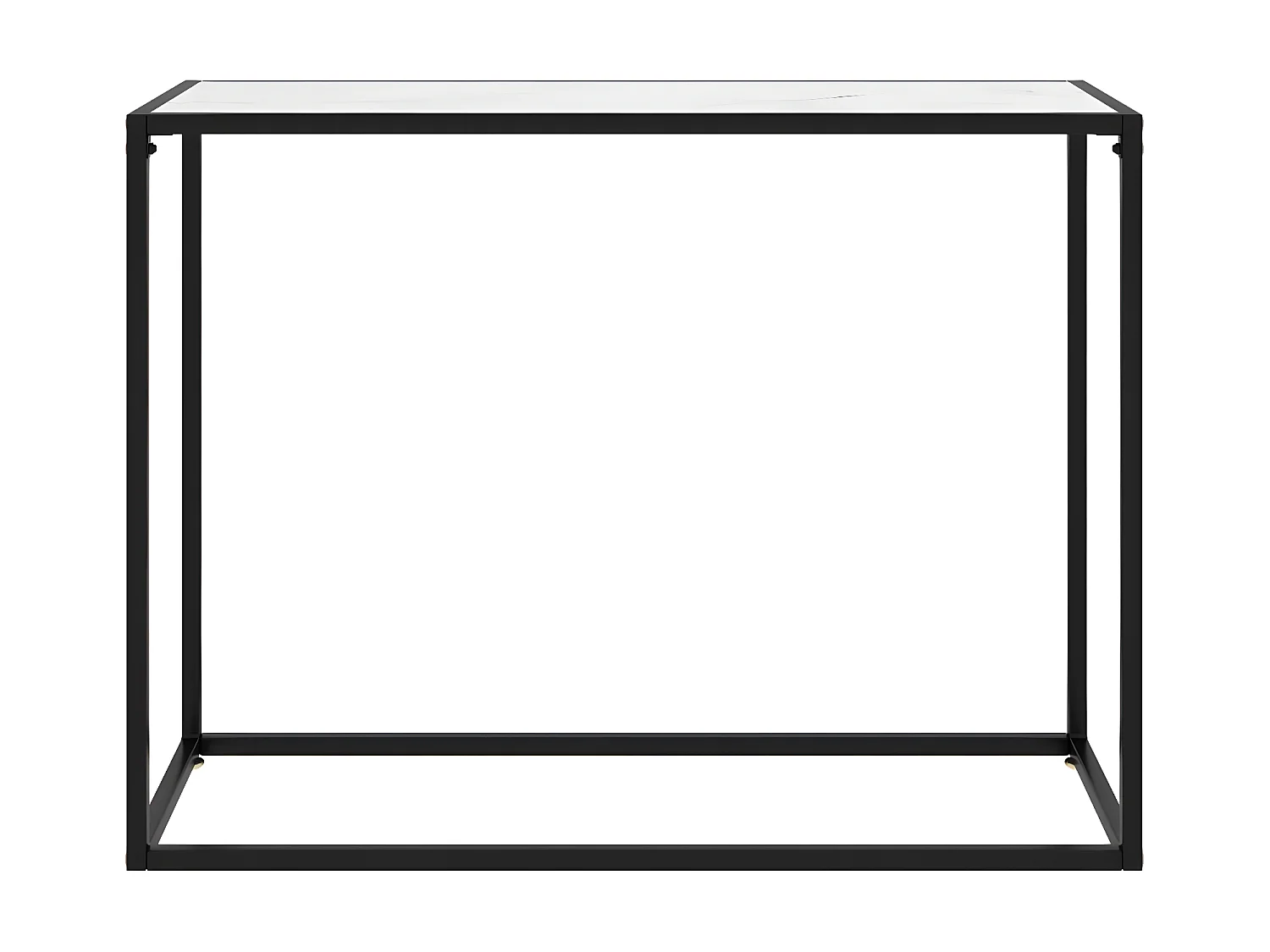 Table console Blanc 100x35x75 Verre trempé 2