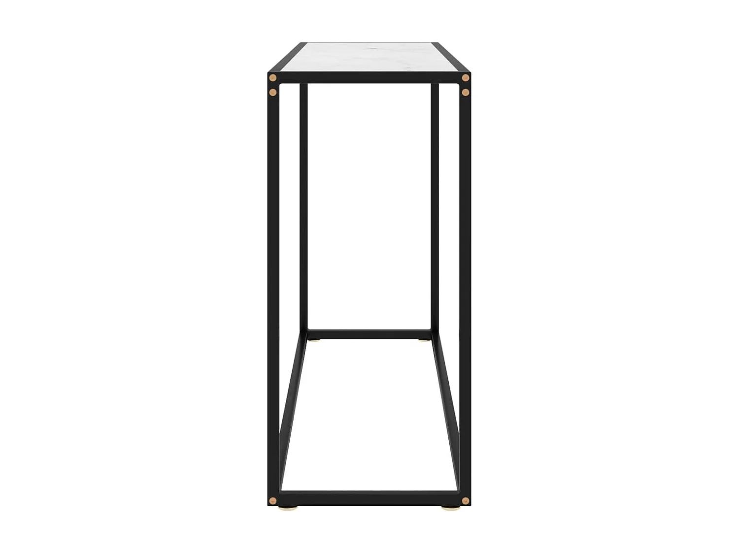 Table console Blanc 100x35x75 Verre trempé 2