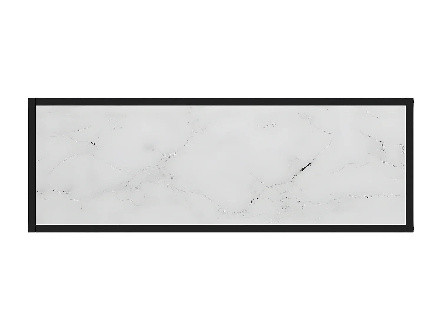 Table console Blanc 100x35x75 Verre trempé 2