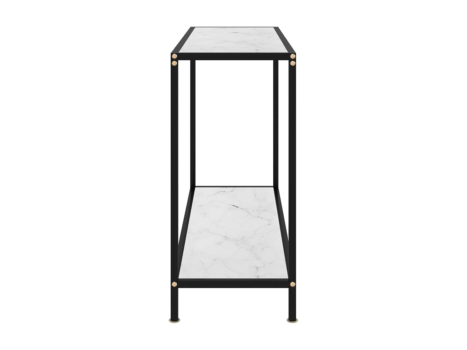 Table console Blanc 100x35x75 Verre trempé