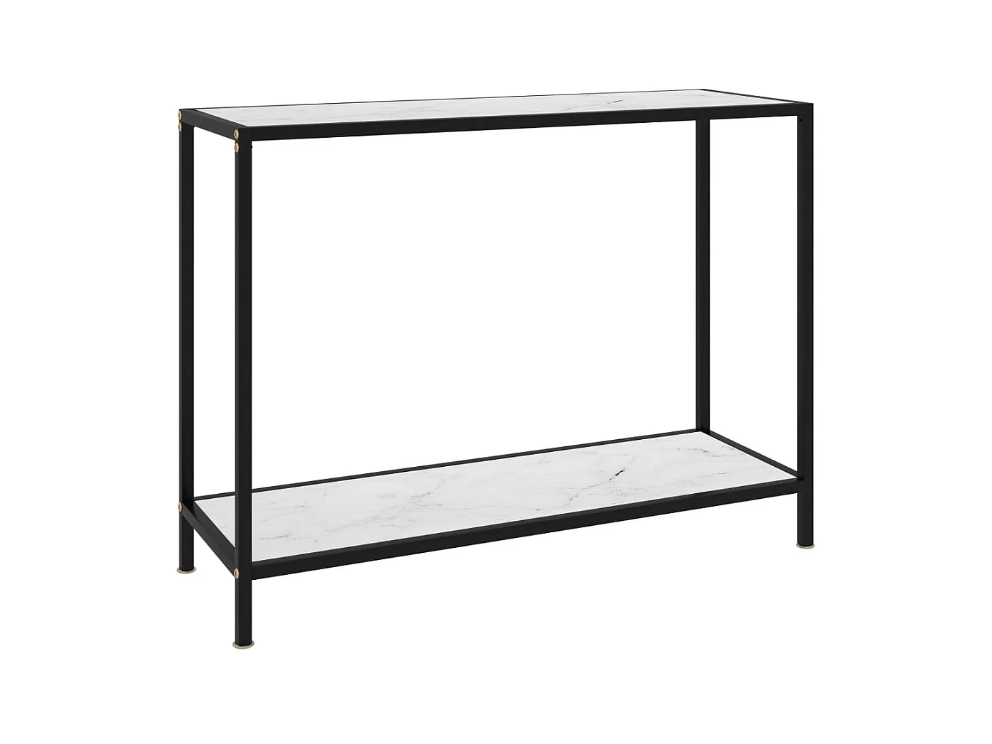 Table console Blanc 100x35x75 Verre trempé