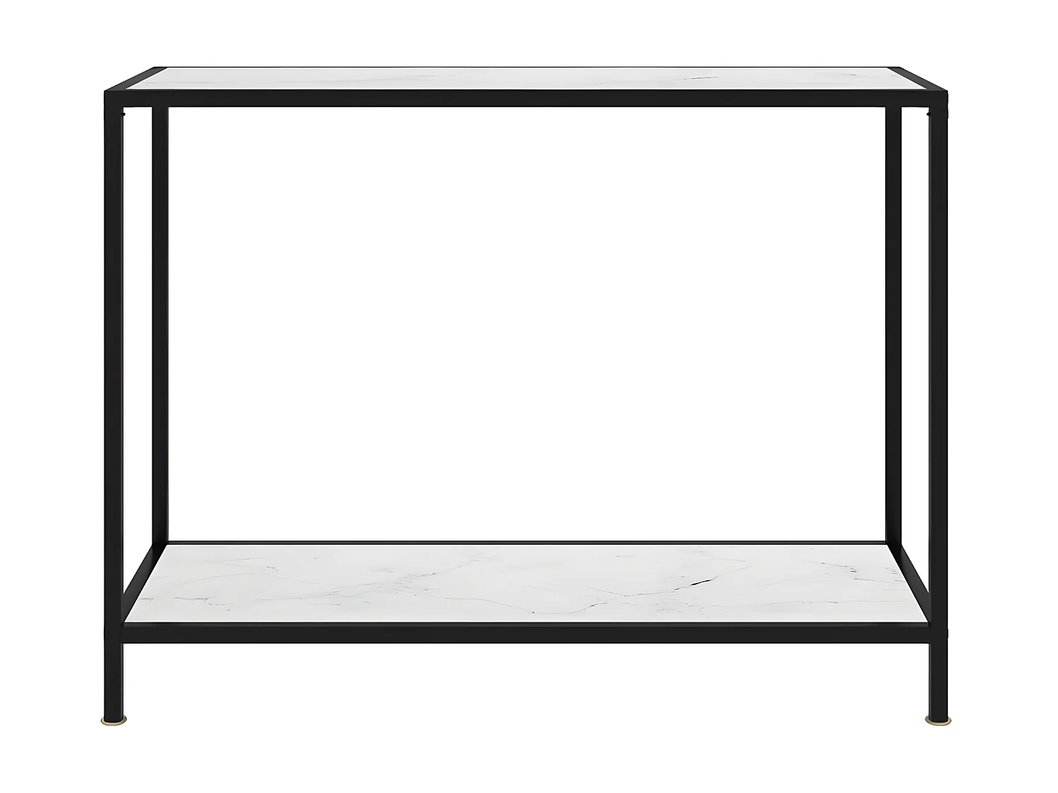 Table console Blanc 100x35x75 Verre trempé