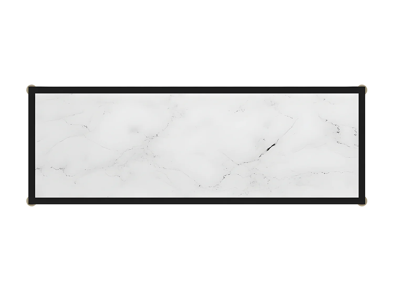 Table console Blanc 100x35x75 Verre trempé