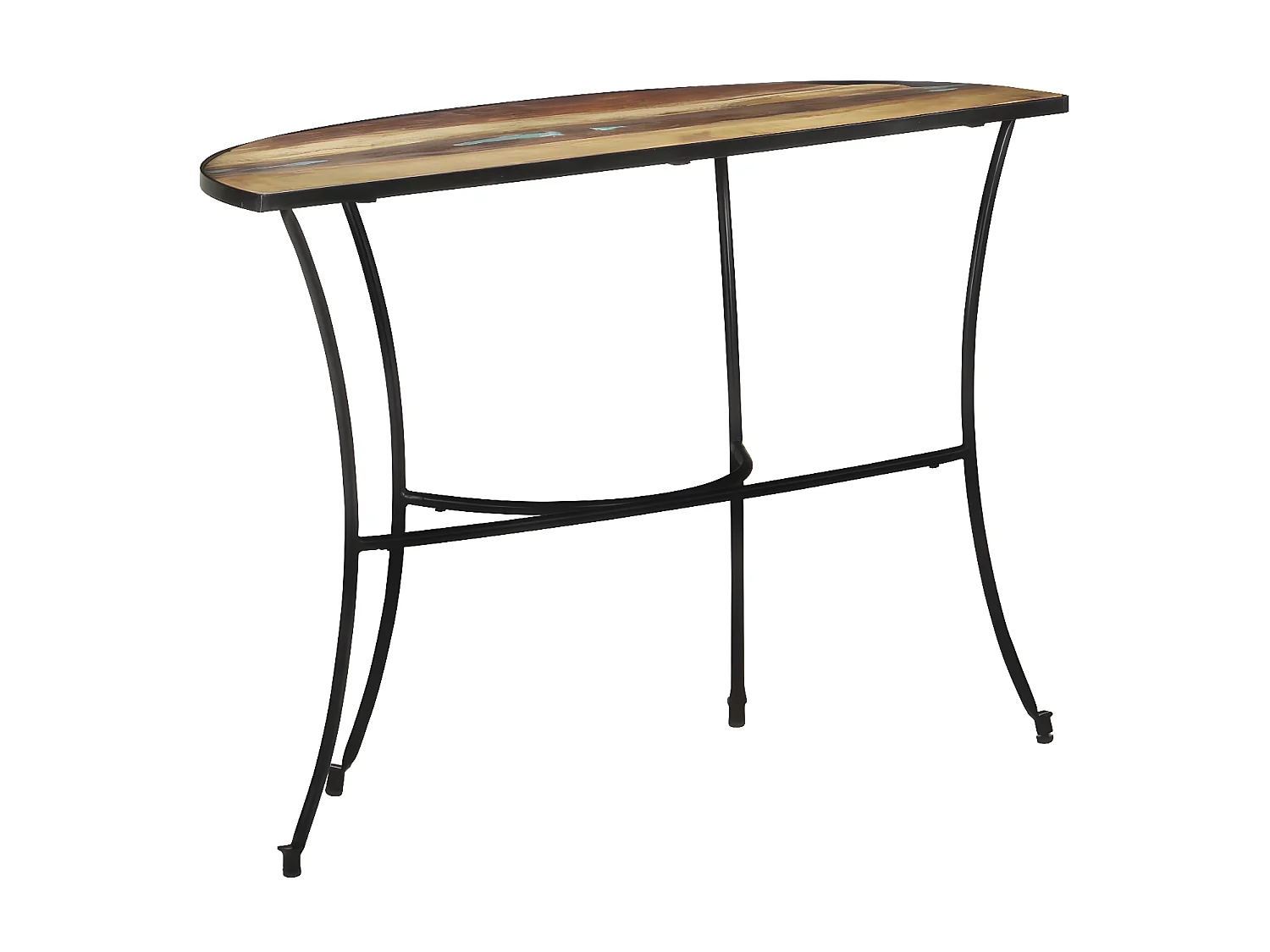 Table d'appoint 110x40x77 Bois de récupération massif