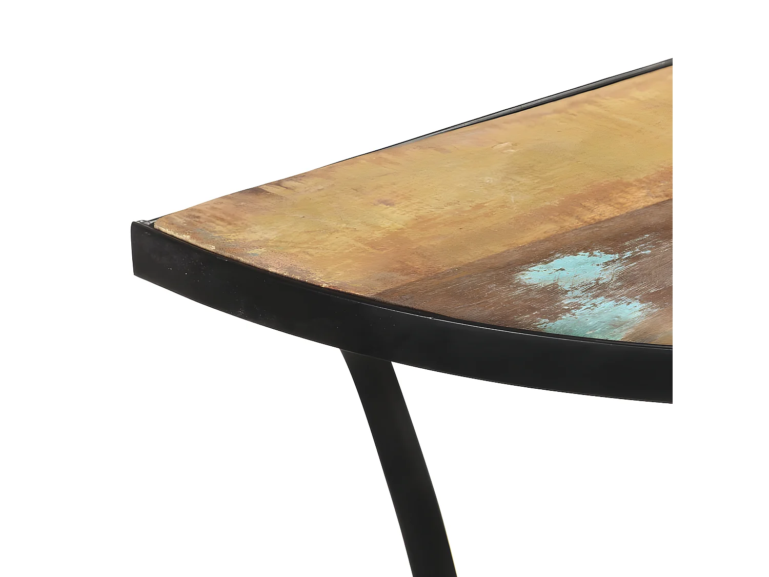 Table d'appoint 110x40x77 Bois de récupération massif