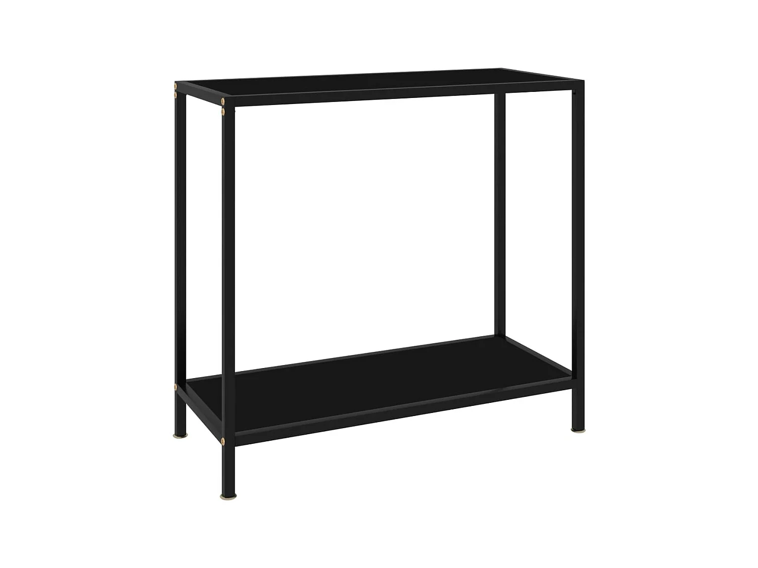 Table console Noir 80x35x75 Verre trempé 4