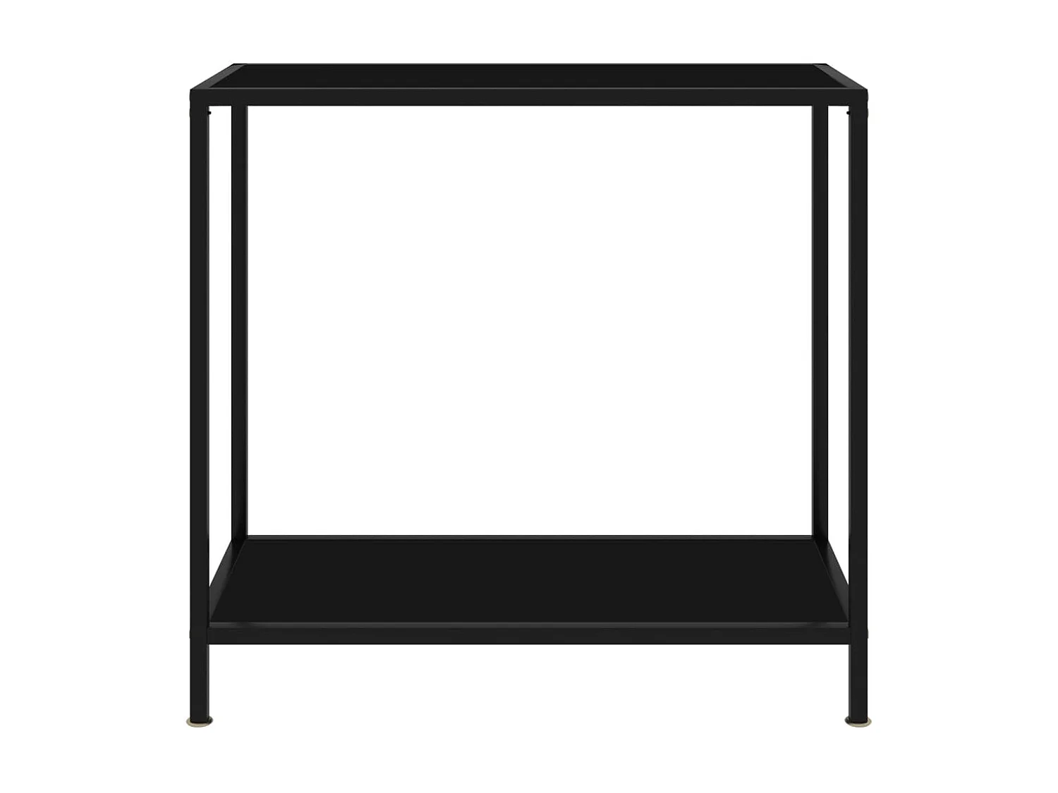 Table console Noir 80x35x75 Verre trempé 4