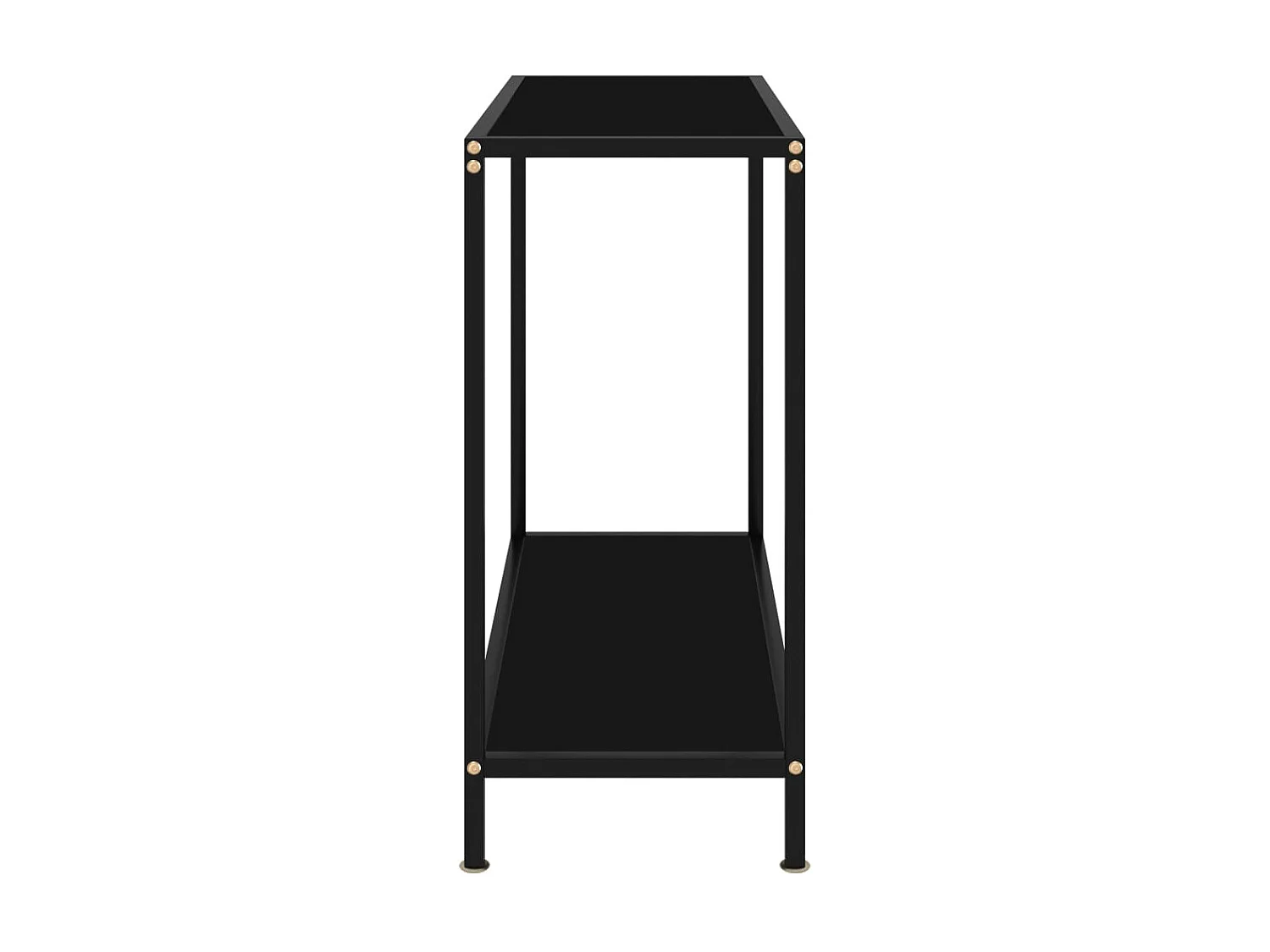 Table console Noir 80x35x75 Verre trempé 4