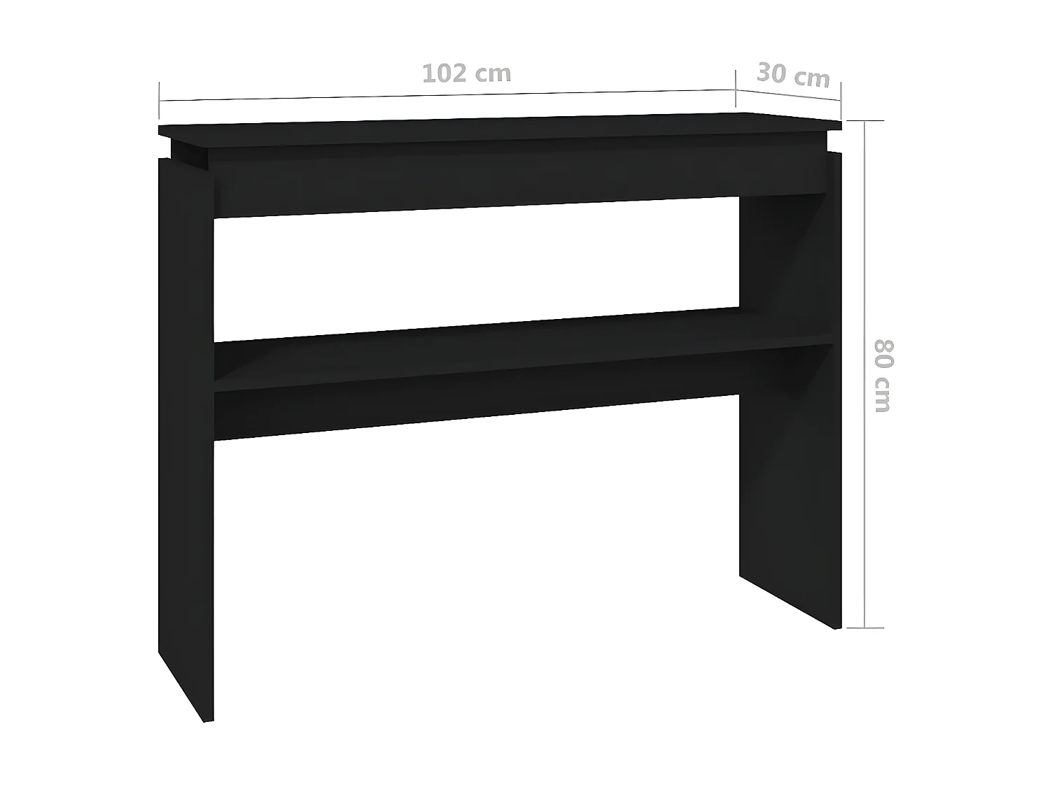 Console Noir 102x30x80