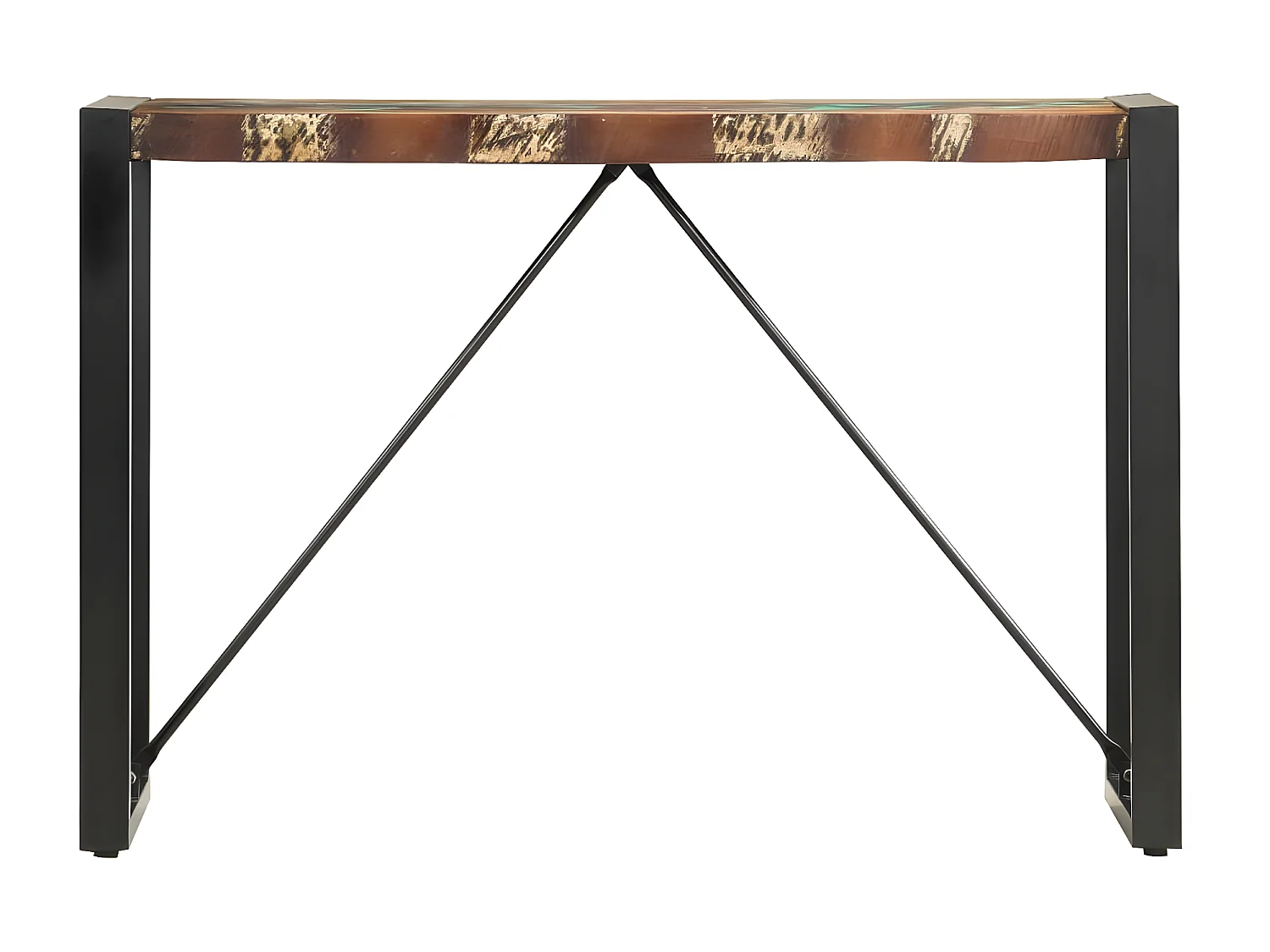 Table console 110x35x76 Bois de récupération massif