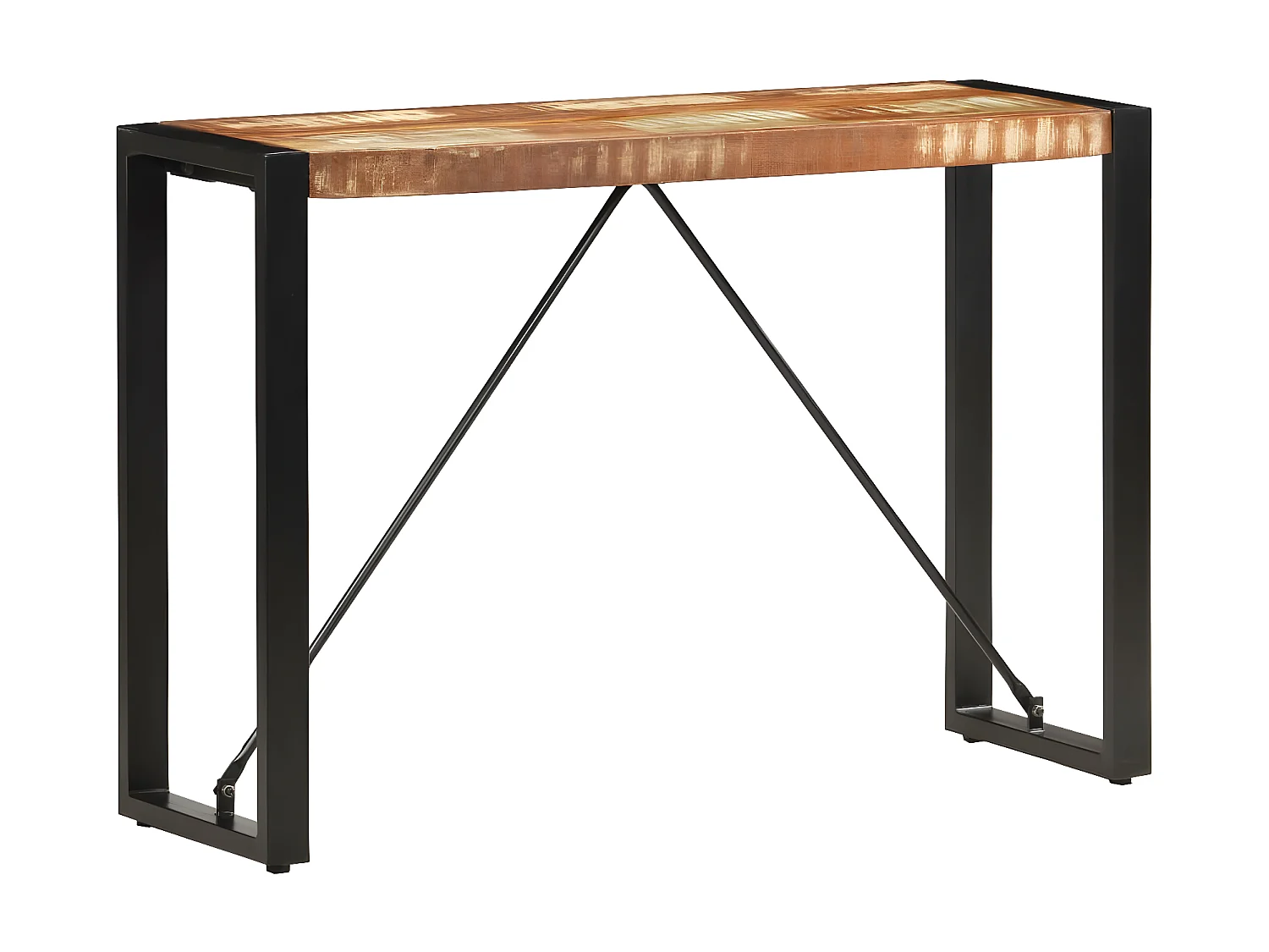 Table console 110x35x76 Bois de récupération massif