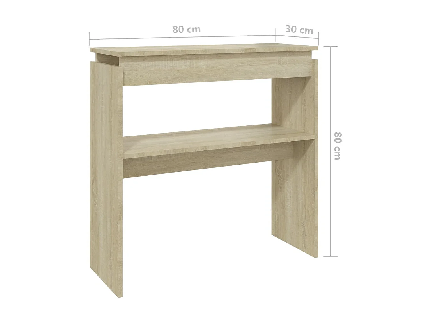 Table console Chêne sonoma 80x30x80