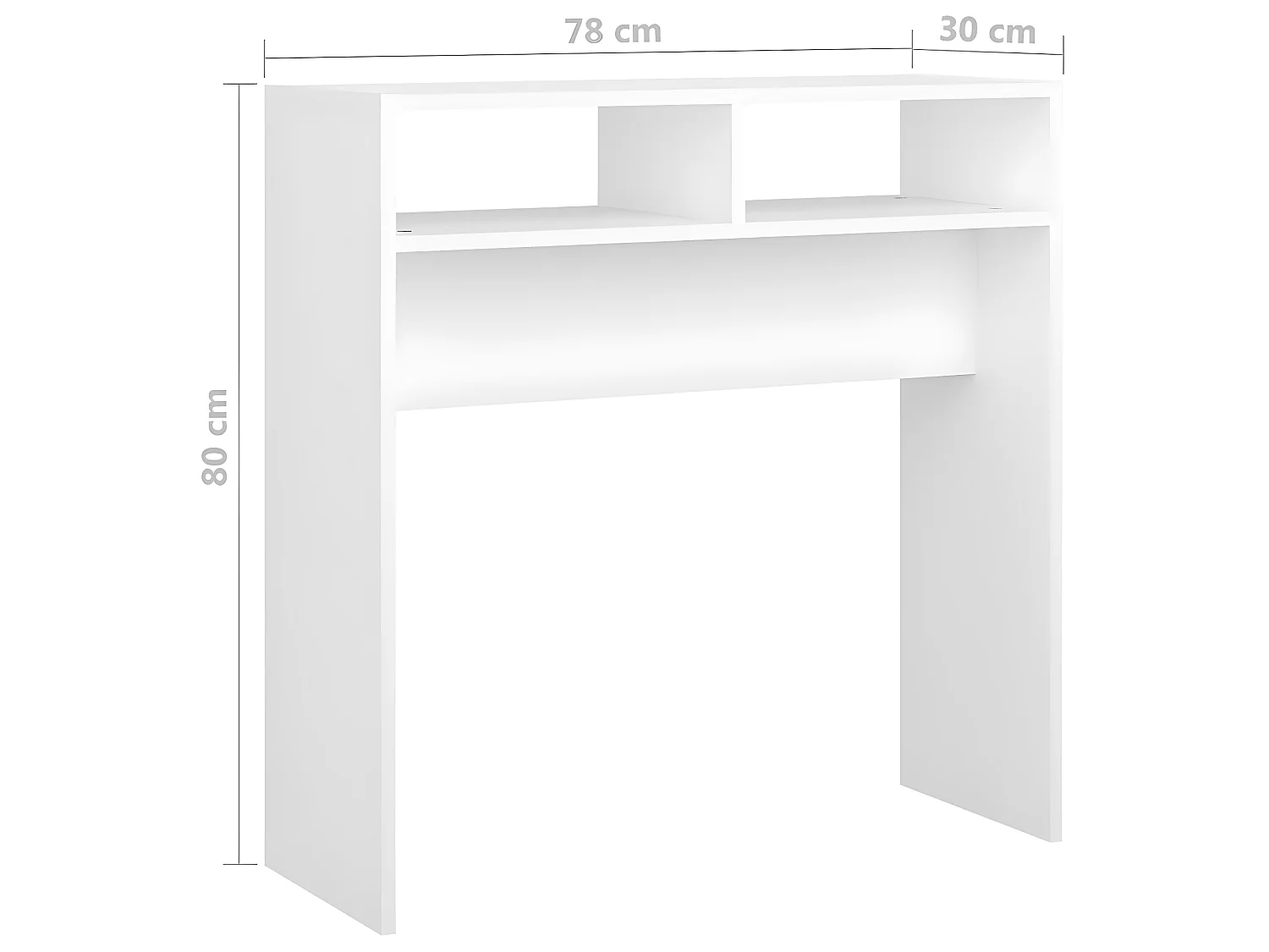 Table console Blanc 78x30x80