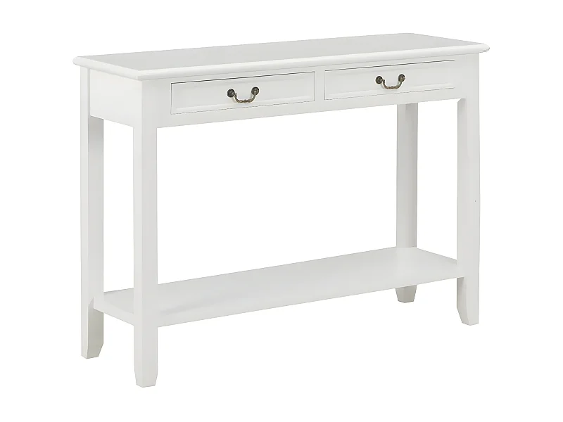 Table console Blanc 110x35x80 Bois