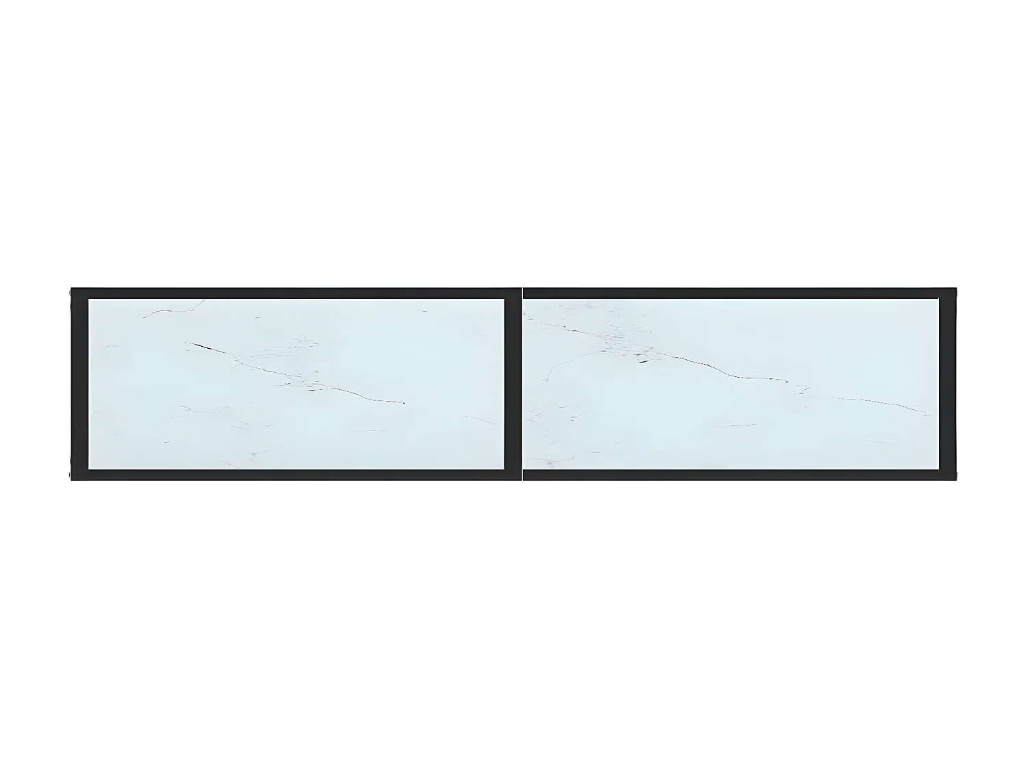 Table console Marbre blanc 160x35x75,5 Verre trempé