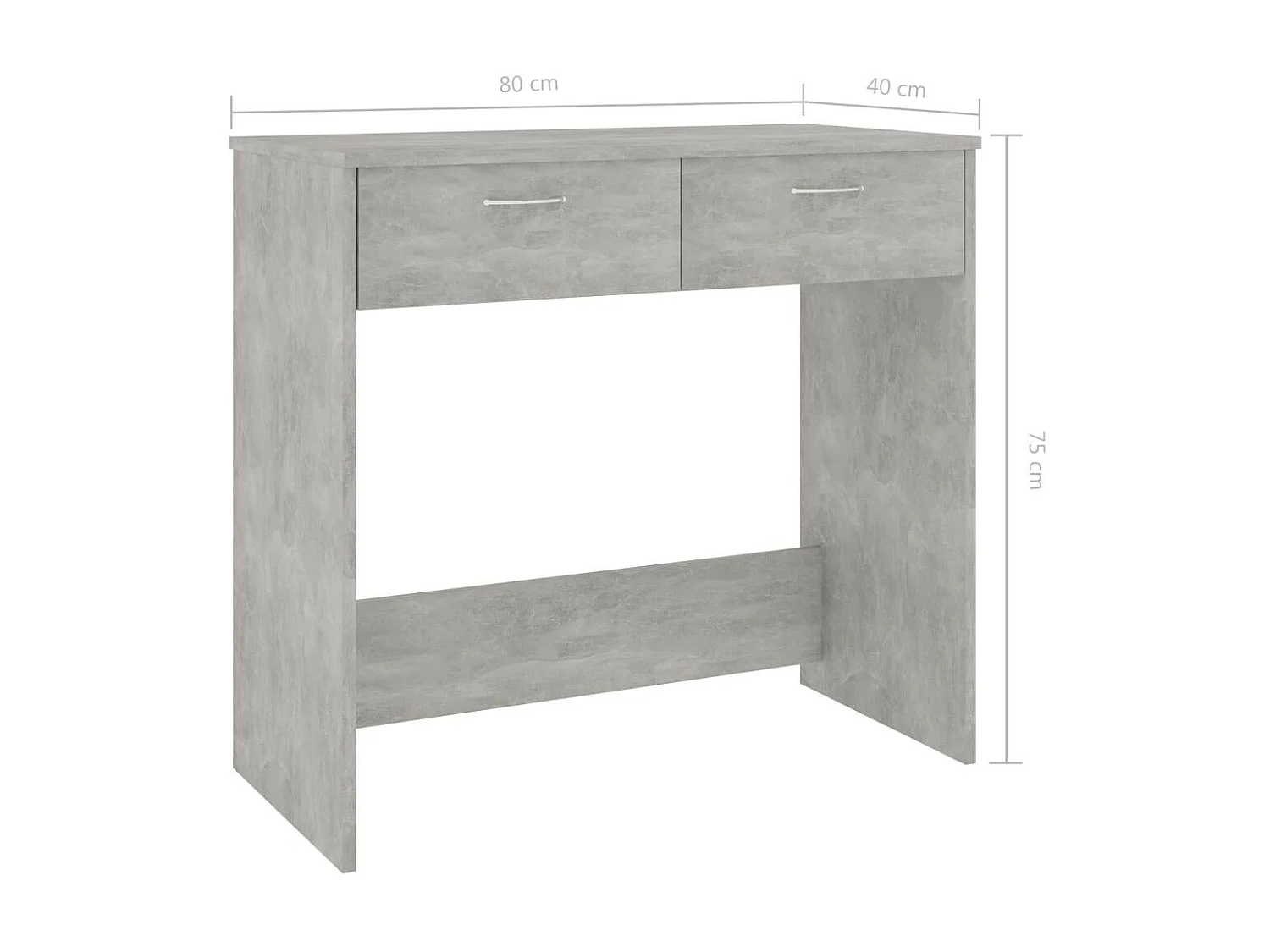 Console Gris béton 80x40x75