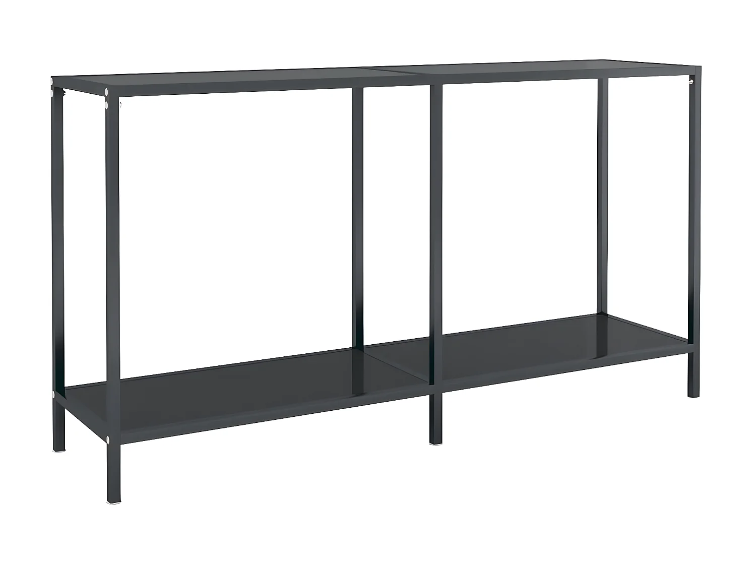 Table console Noir 140x35x75,5 Verre trempé