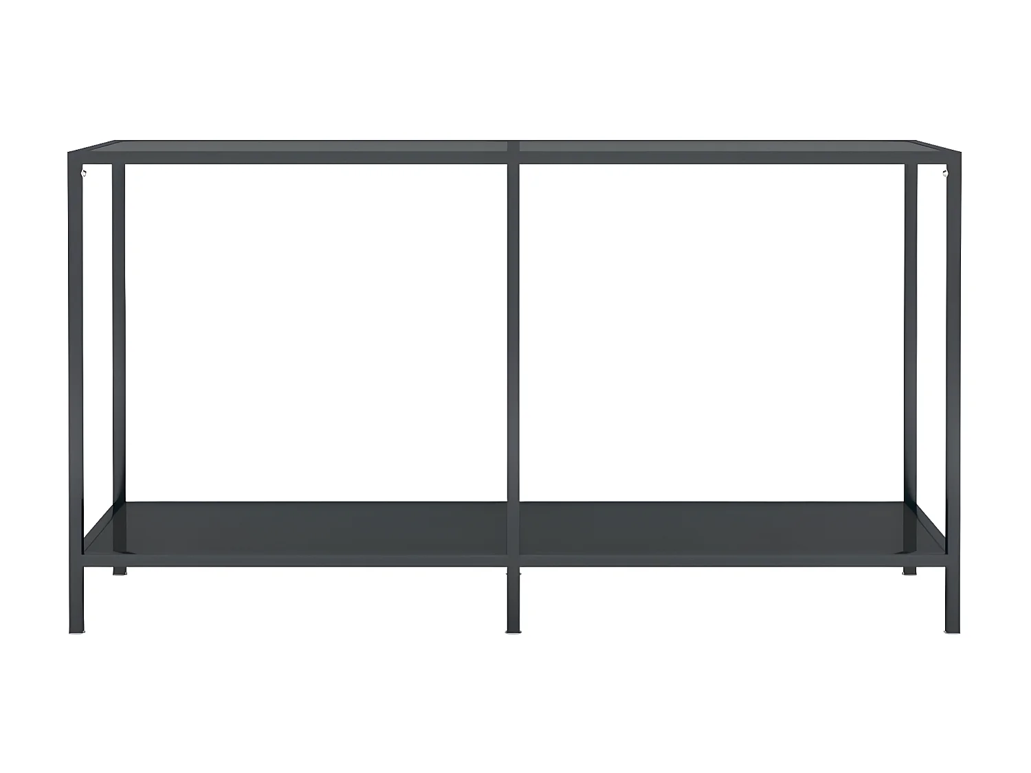 Table console Noir 140x35x75,5 Verre trempé