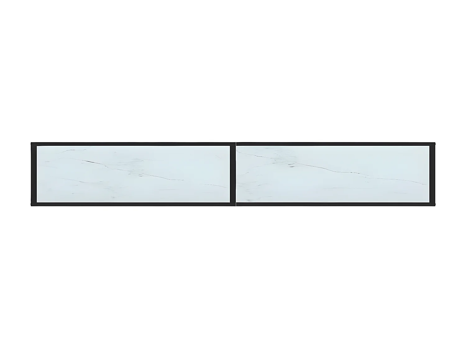 Table console Marbre blanc 220x35x75,5 Verre trempé